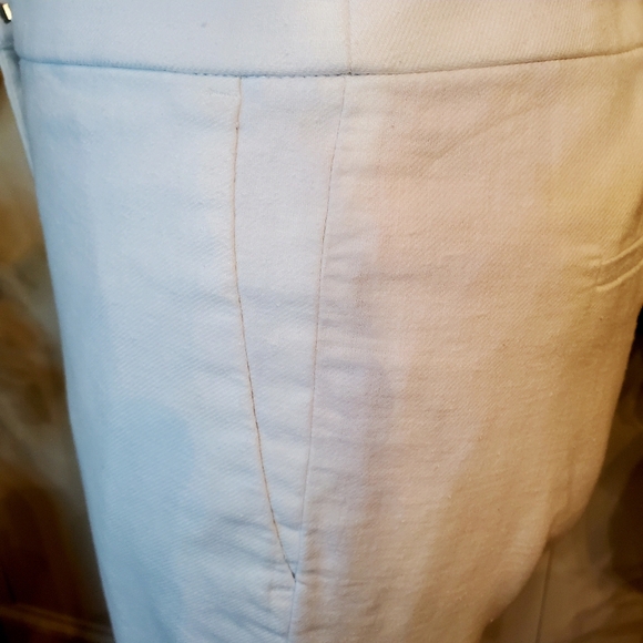 J Crew Factory Kelsey Flare Linen Blend Pants, White Size 4 - Picture 4 of 8